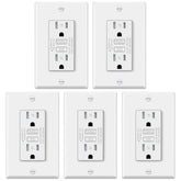 Electeck GFCI outlet ultra-slim front view showing compact profile