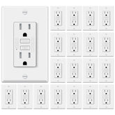 ELECTECK GFCI outlet ultra-slim with LED indicator for safe operation