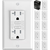 ELECTECK outdoor WR GFCI outlet ready for exterior installation with weather resistance.