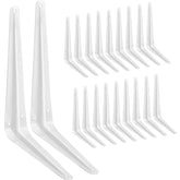 Eledom 20-pack shelf brackets 10-inch white for sturdy wall-mounted shelves