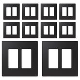 ELEGRP 2-Gang screwless faceplate mid-size delivers a seamless wall look.