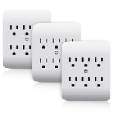 ELEGRP 6-outlet extender with central anchor adds stability for daily use.