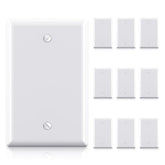 ELEGRP blank wall plate midsize glossy white for durable, clean outlets