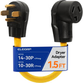 ELEGRP dryer adapter with rotating plug for easy setup in tight spaces