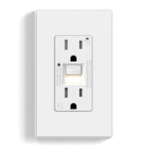 ELEGRP GFCI nightlight outlet with automatic glow for safe nighttime navigation