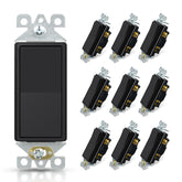 ELEGRP Matte Black 3-Way Switch front view for a sleek, modern home decor.
