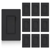 ELEGRP matte black single pole decorator switch front view for easy room control