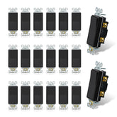 ELEGRP matte black single pole switch front view for easy on off control and modern style