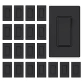 ELEGRP matte black switch faceplate close-up for sleek home décor