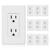 ELEGRP matte white outlet face—durable, finger-safe design for quick installations.