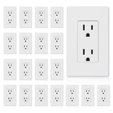 ELEGRP matte white outlet front view shows durable, stylish design for home or office use.