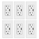 ELEGRP USB Charger Wall Outlet front view with USB ports for quick charging