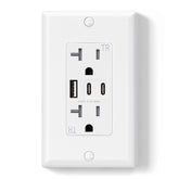 ELEGRP USB outlets with 3 USB ports for organized home charging.