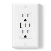 ELEGRP USB outlets with three ports for easy family charging in the home