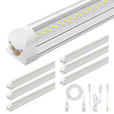 ELEKICO 6-pack packaging for 4ft LED shop lights, ready to install