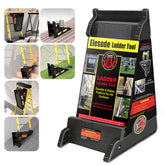Elesude ladder leveler on stairs provides secure footing for safer projects.