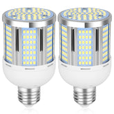 ELIVERN 2-pack 30W LED corn light bulbs for energy savings and bright daylight illumination.
