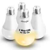 Elmoyle 3-way LED bulbs in a four-pack for versatile lighting