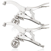 Elsjoy 9 inch drill press clamp front view showing secure locking