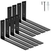 ELSKER&HOME shelf brackets 12-inch front view with matte finish for durable floating shelves.