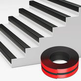 Elvone black stair nosing provides durable edge protection for stairs.