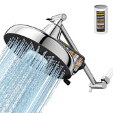EMBATHER filtered shower head with 8-inch extension arm for flexible installation.