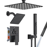 EMBATHER push-button diverter in action enabling easy mode switching.