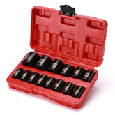 EMENTOL 14-piece metric socket set, 1/2 drive, sizes 11-32 mm