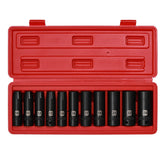 EMENTOL half-inch drive deep socket set from 10mm to 24mm with precise markings.