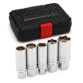 EMENTOL 3/8-inch drive magnetic spark plug socket for quick grip in tight engine bays