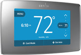 Emerson Sensi-Touch thermostat with a bright color display illustrating easy temperature control.