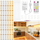 EMITEVER under-cabinet lighting kit with six COB strips for even cabinet illumination.