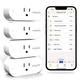 Emporia Energy Monitoring Smart Plug displaying real-time energy usage for a lamp.