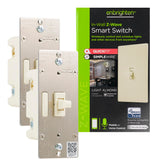 Enbrighten Almond Z-Wave Plus in-wall switch with QuickFit; easy installation.