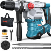 ENEACRO SDS-Max heavy-duty rotary hammer drill powering through concrete walls.