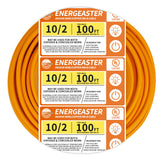 Energeaster 10/2 NM-B wire in orange jacket, ideal for indoor residential wiring.