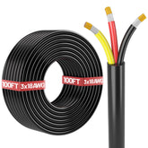 Energeaster 100ft 18-gauge 3-conductor wire for outdoor LED installations