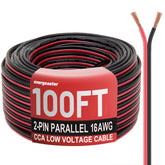 Energeaster 16AWG wire with red and black conductors for DC power