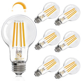 Energetic Lighting A19 Edison bulb with clear glass filament for warm living room ambiance