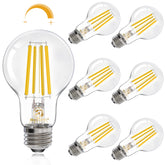 Energetic Lighting dimmable A19 LED Edison bulb with clear glass for warm ambiance