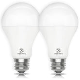 Energetic Lighting dimmable A21 LED bulb with 150W-equivalent brightness for living rooms.