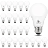 Energetic Lighting 24-pack A19 LED bulbs front view for easy replacement