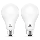 Energetic Smarter Lighting A21 bulb 2-pack front view showing bright, energy-efficient lighting.