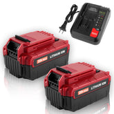 Energup 2Pack PCC685L battery left view with dual 6.5Ah cells for longer runtime.