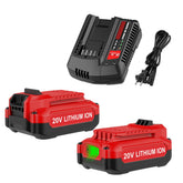 Energup 2-pack V20 batteries ready for Craftsman power tools.