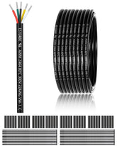 Enerjour 22AWG 5-conductor wire with black jacket for low-voltage LED installations