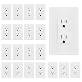 Enerlites 61502-TR-MWSID outlet front view with matte finish and modern design