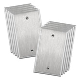 ENERLITES blank wall plate in stainless steel covers standard outlets with durable finish