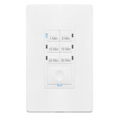 Enerlites countdown timer wall switch installed in a bathroom for energy-efficient control