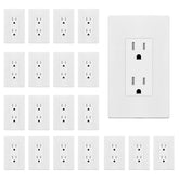 Enerlites decorator receptacle with screwless wall plate adds a clean, modern look.
